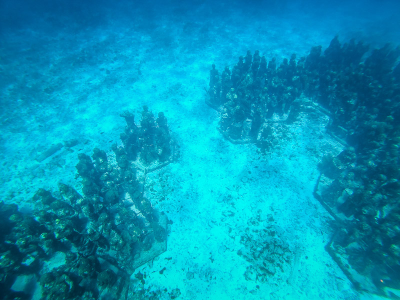 Statues on the seabed